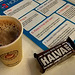 Hot chocolate coffee and halva...