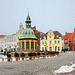 Wismar, Marktplatz mit Wasserkunst