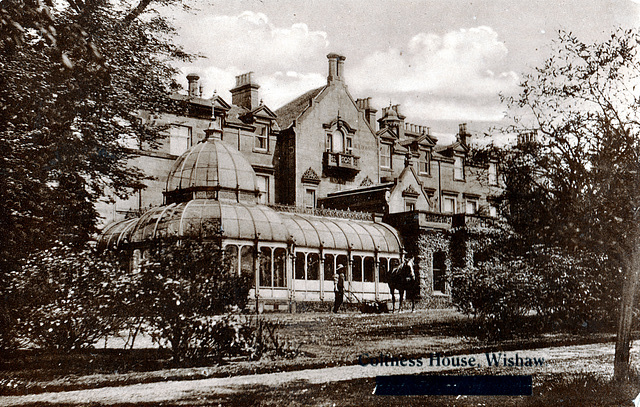 Coltness House, Lanarkshire (Demolished 1980s) - Entrance Front from a c1900 postcard