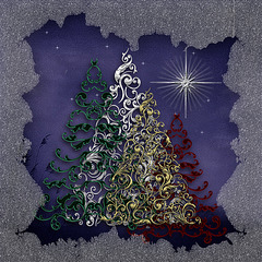 Christmas Star and Trees
