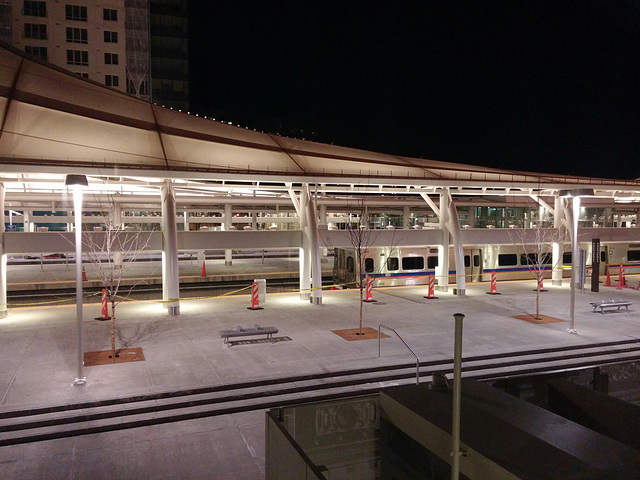 Denver Union Station at night