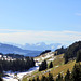 Blick vom Höhenwanderweg auf die Schweizer Berge