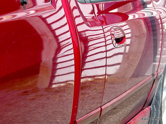 Reflection on Car Door