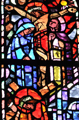 Dalle de verre "Gabriel Loire" - Eglise de Villedieu-les-Poêles