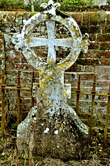 Church of St George Arreton grave marker cross