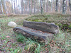 Bank rustikal mit Findling in der Zossener Heide