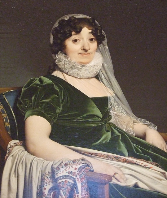 Detail of the Portrait of the Countess of Tournon by Ingres in the Philadelphia Museum of Art, August 2009