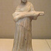 Terracotta Figure of a Woman Playing a Type of Lute in the British Museum, April 2013