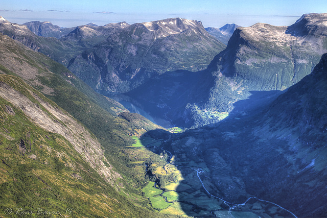 Geiranger seen from Dalsnibba.