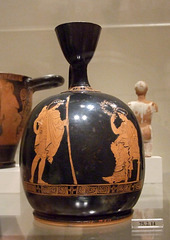 Terracotta Squat Lekythos Attributed to the Washing Painter in the Metropolitan Museum of Art, February 2012