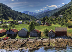 The boathouses of Eidsdal.