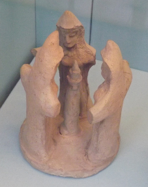 Terracotta Model of Three Women Dancing Around a Stylized Tree in the British Museum, April 2013