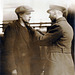 Prince Albert (later King George VI) Presenting military decorations to a former soldier at Beardmore Works Clydeside c1919