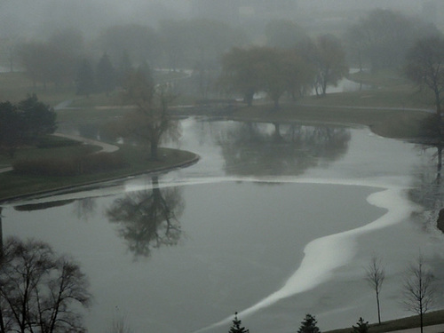 Chicago, November, mist