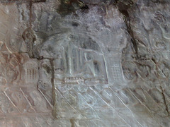 Angkor Vat. Joueurs d'échec sur un bateau.