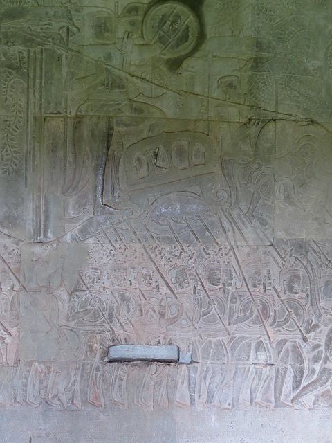 Angkor Vat, "défilé historique" : soldats et hauts gradés