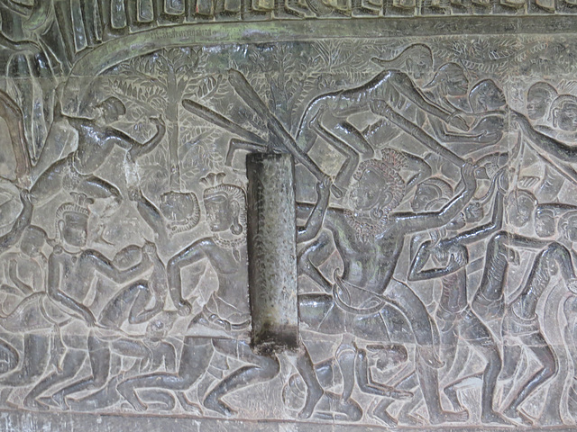 Angkor Vat, galerie "des cieux et des enfers" : les méchants.