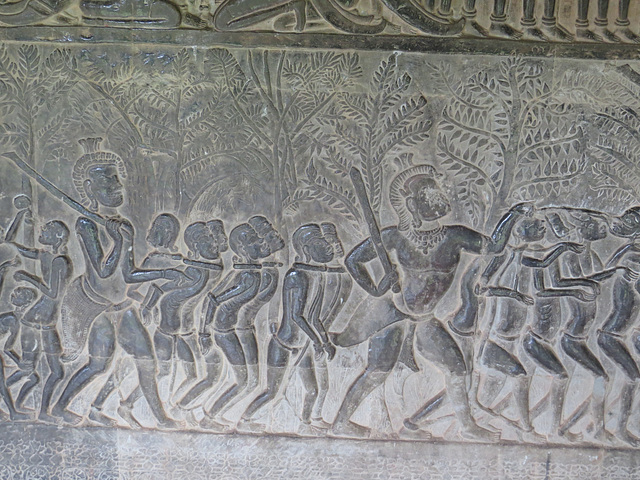 Angkor Vat, galerie "des cieux et des enfers" : les méchants, 3