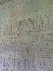 Angkor Vat, galerie "des cieux et des enfers" : le jugement de Yama.