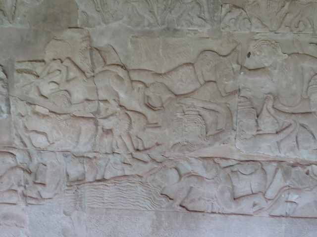 Angkor Vat, galerie "des cieux et des enfers" : les supplices, 2