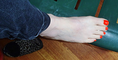 Siobhan's perfect toenails