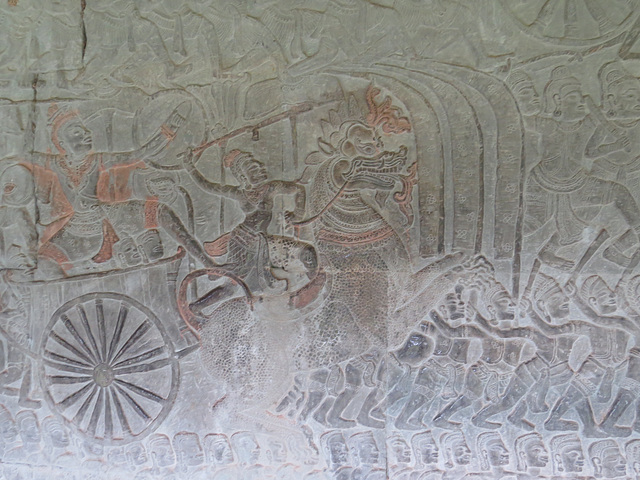 Angkor Vat, "La victoire de Vishnu sur les Asuras"