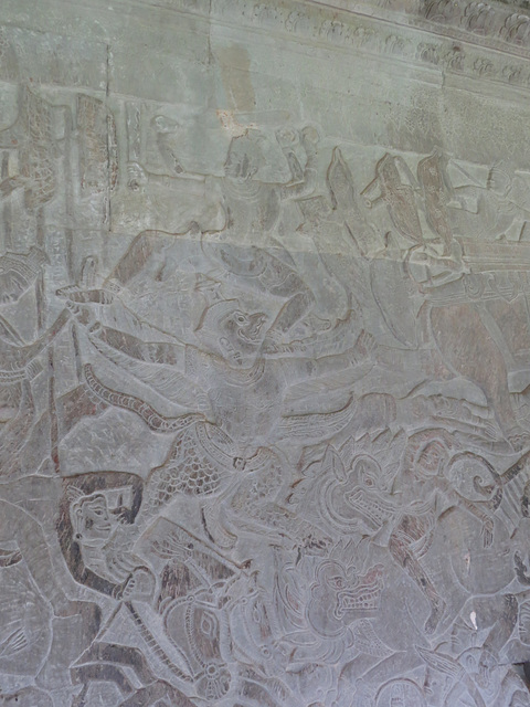 Angkor Vat, "La victoire de Vishnu sur les Asuras", 3