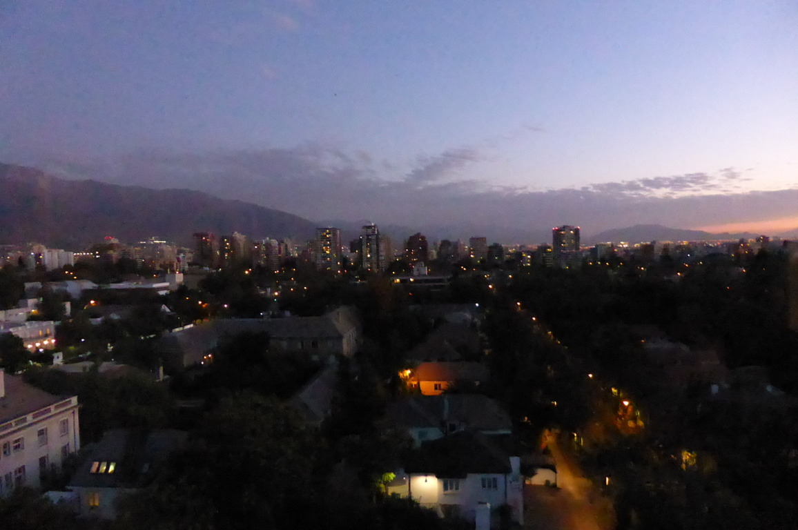 Final del atardecer en Santiago