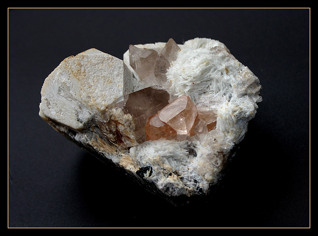 Topaze rose -Barytine -quartz -orthose -Pakistan