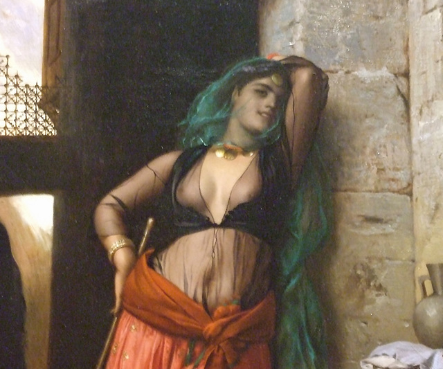 Detail of The Almeh by Gerome in the Metropolitan Museum of Art, July 2011