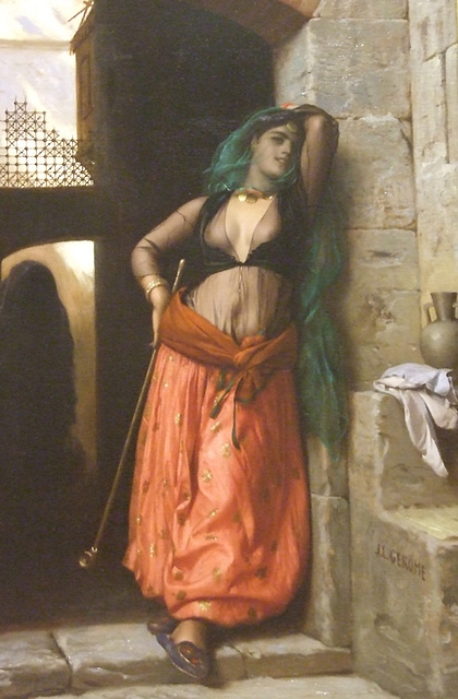 Detail of The Almeh by Gerome in the Metropolitan Museum of Art, July 2011