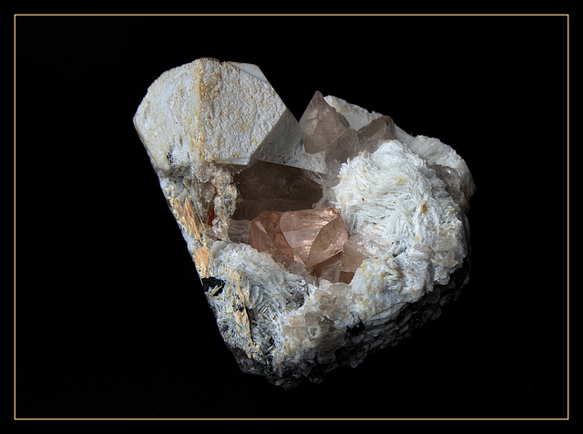 Topaze rose -Barytine -quartz -orthose -Pakistan