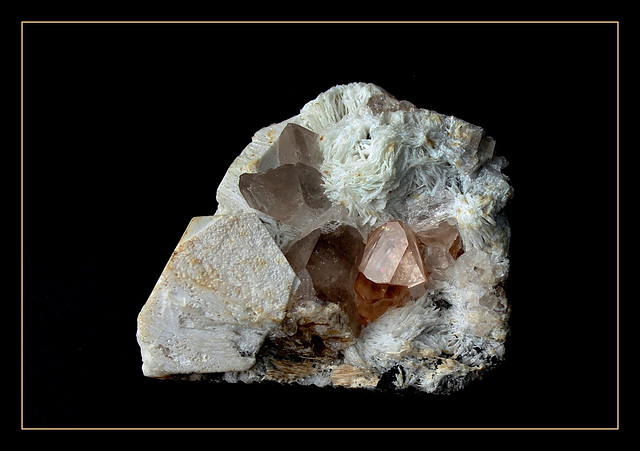 Topaze rose -Barytine -quartz -orthose -Pakistan