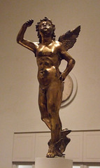 Winged Child Fountain Figure Close to Donatello in the Metropolitan Museum of Art, September 2010