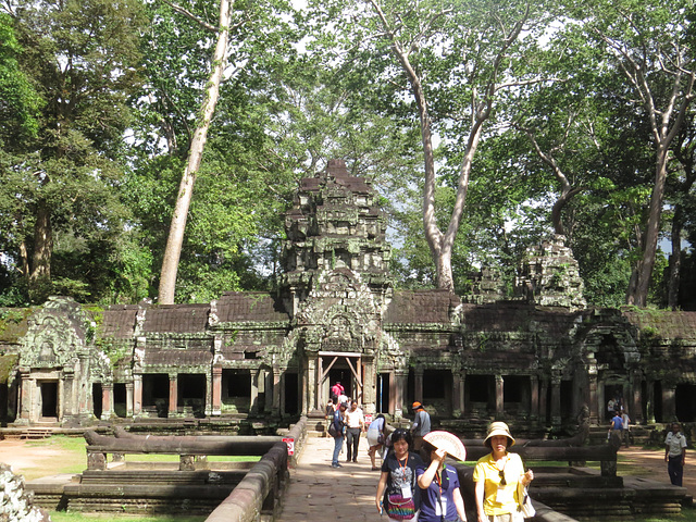 Ta Prohm : gopura ouest de la 4e enceinte.