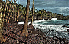 Former Kalapana Black Sands Beach 1989 - Big Island Hawaii