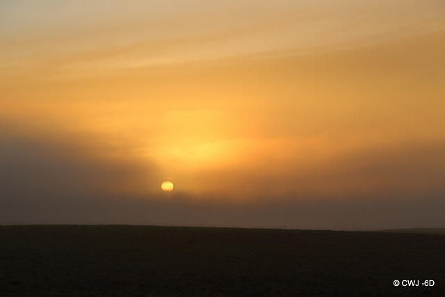 Sunset through the haar