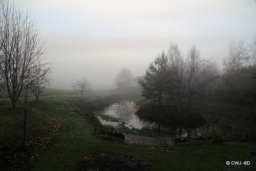 Haar over the pond at Dusk