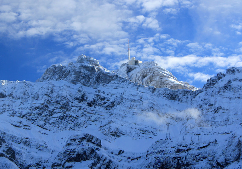 Der Säntis im Schnee