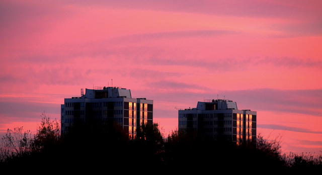 Sunrise reflected