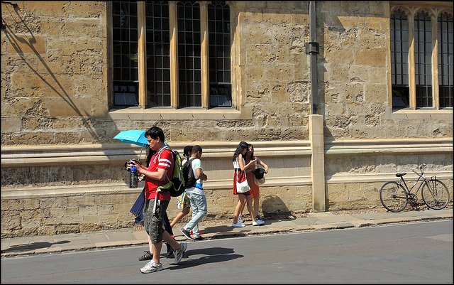 Tourists in Oxford