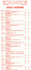 North Manchester Motor Coaches Excursion leaflet July/August 1974 (page 1)