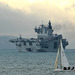 Amphibious Assault/Helicopter Landing ship HMS Ocean (L12) in Weymouth Bay