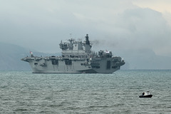 Amphibious Assault/Helicopter Landing ship HMS Ocean (L12) in Weymouth Bay