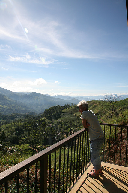 Sri Lanka - our balcony at the Madulkelle Tea & Eco Lodge