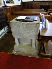 Church of St Laurence, Seale - the font