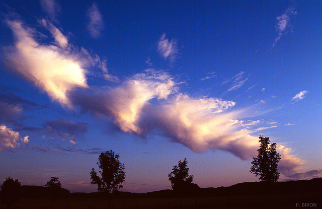 Unidentified clouds