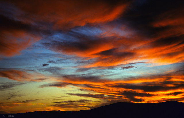 Coucher de soleil sur les Vosges