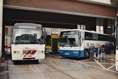 Bus Éireann PL79 (90 D 43687) (G815 RNC) and Ulsterbus 1600 (EAZ 2600) at Busáras in Dublin - 11 May 1996