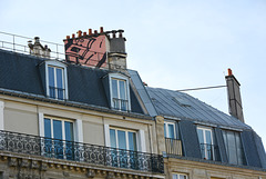 cheminée taguée, Paris